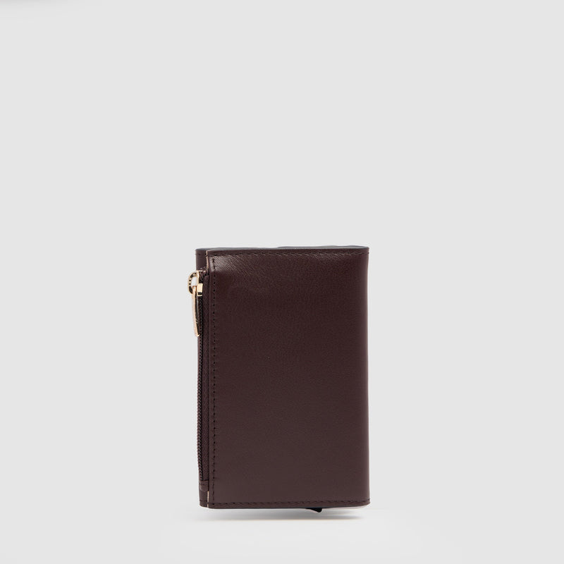 Billetera compacta automática mujer con monedero