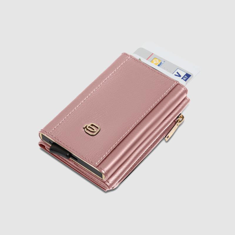 Compact Women's Wallet with Pop-Up Card Holder