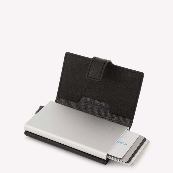 Pop-Up Black Square Card Holder with RFID Blocking - Black - photo 4