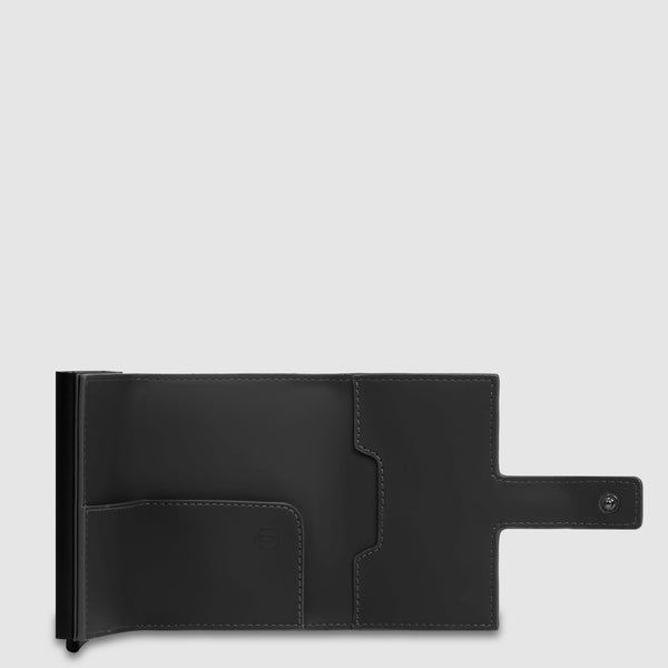 Pop-Up Card Holder in Metal & Water-Resistant Fabric - Black - photo 3