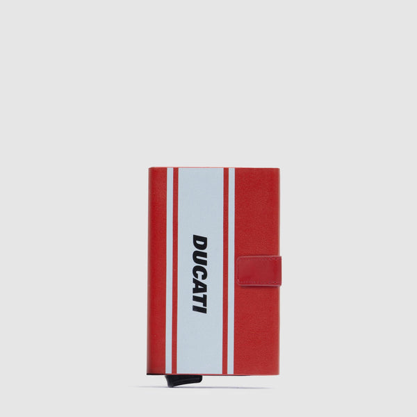 Pop-Up Card Holder with RFID Protection Piquadro x Ducati - Red