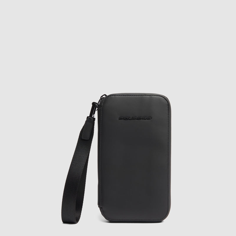Porta passaporto con zip - Nero