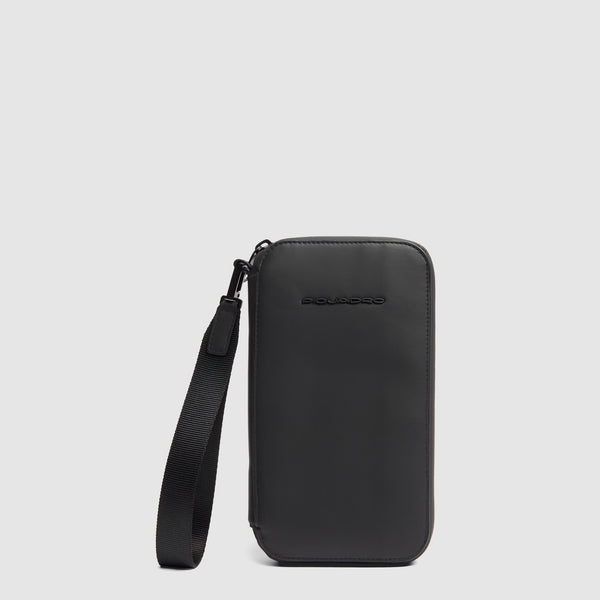 Porta passaporto con zip - Nero
