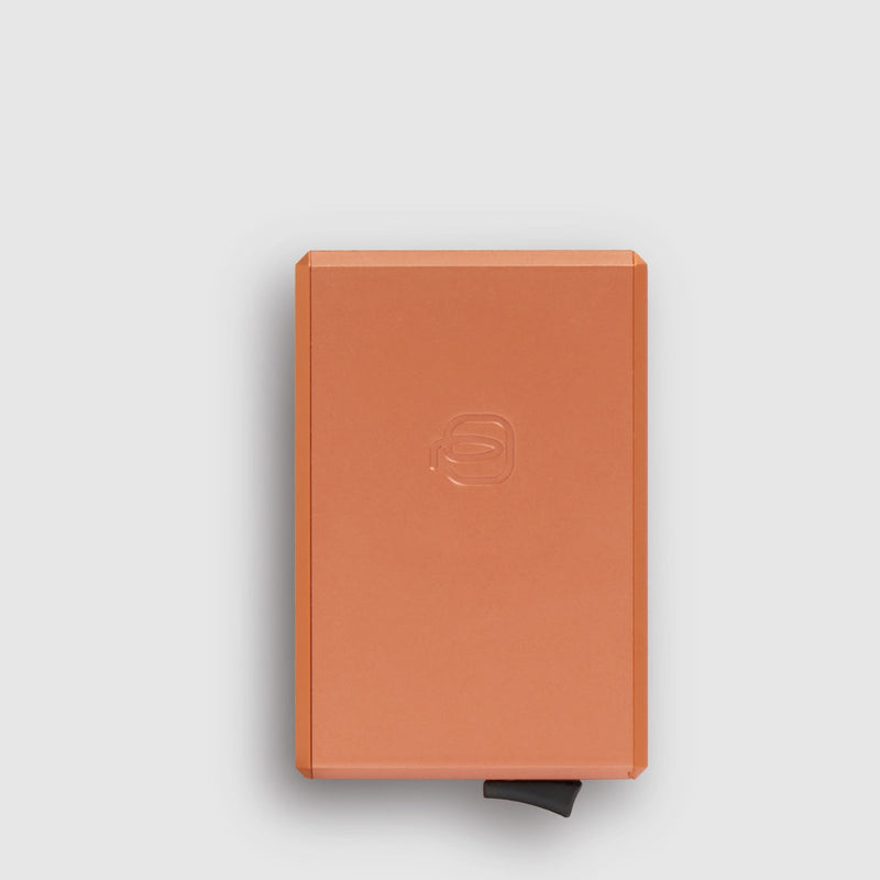 Leather MagSafe® Pop-Up Card Holder with RFID Protection - Orange - photo 2