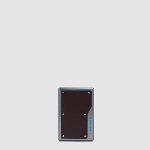 RFID-Blocking MagSafe® Card Holder, Leather & Metal - Mahogany
