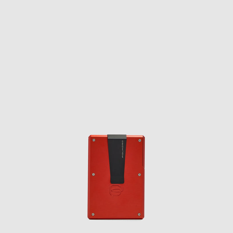 Modular Aluminum and Leather MagSafe® Card Holder - Orange - photo 2