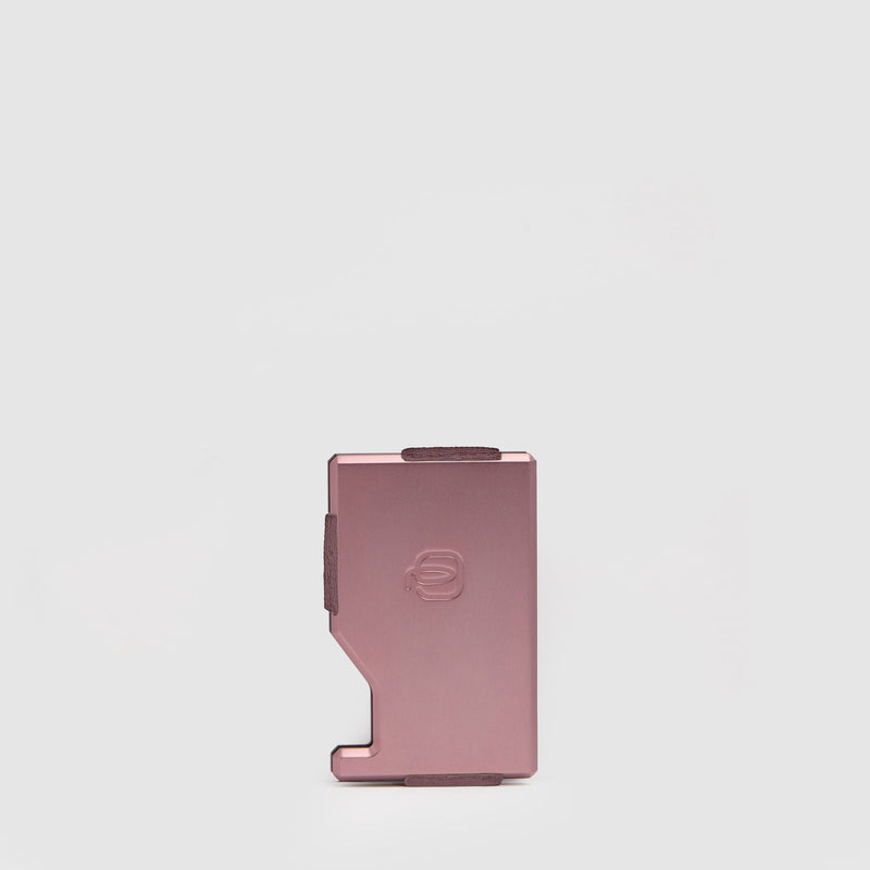 Metal and Leather MagSafe® Card Holder with Elastic Band