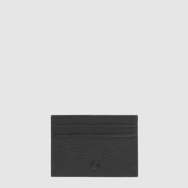 Slim 4-Slot Leather Card Holder with RFID Protection - Black - photo 2