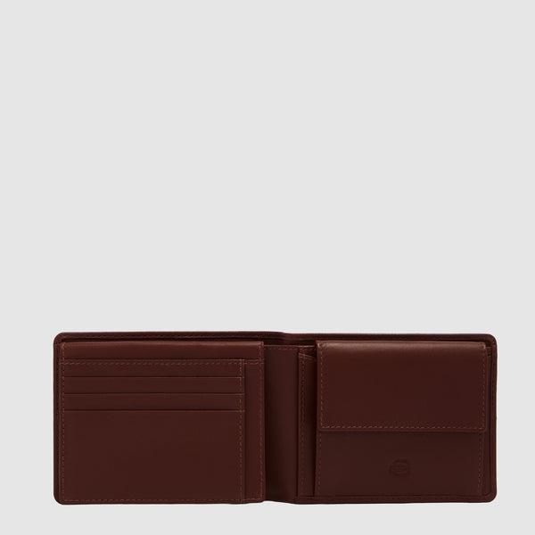 Carteira masculina de couro com 7 espaços para cartões - Conhaque - foto 3