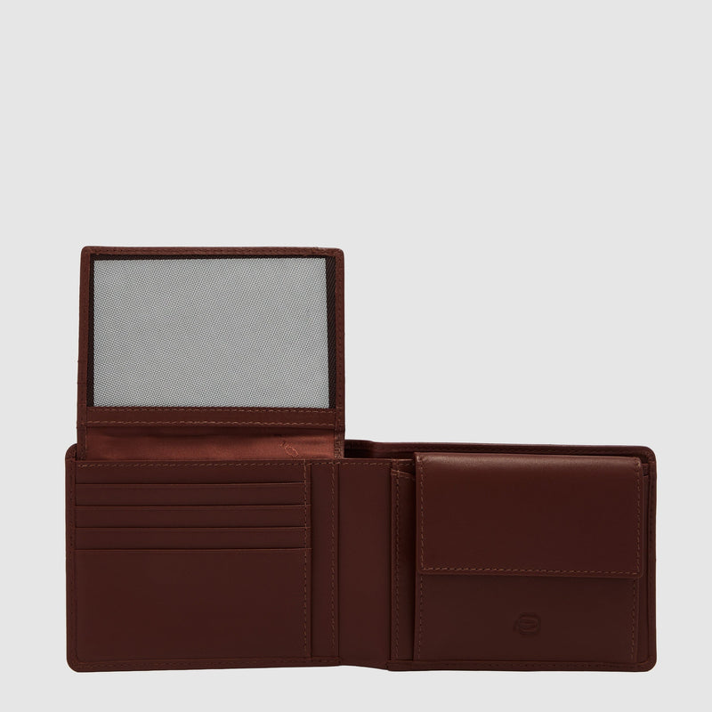 Carteira masculina de couro com 7 espaços para cartões - Conhaque - foto 4