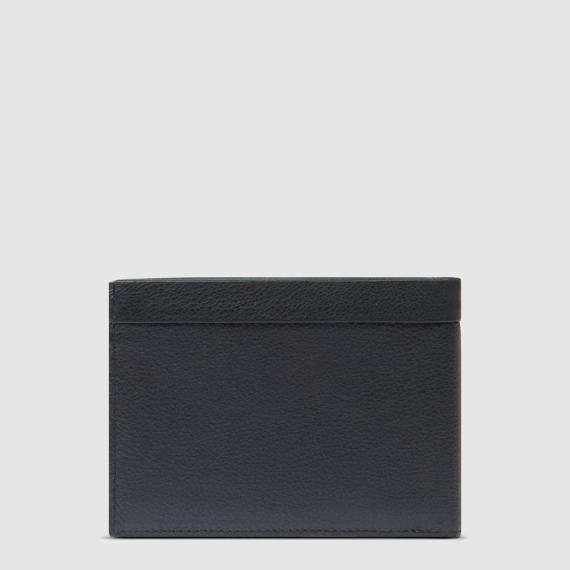 Men's Leather Wallet, 4 Card Slots - Black - photo 3
