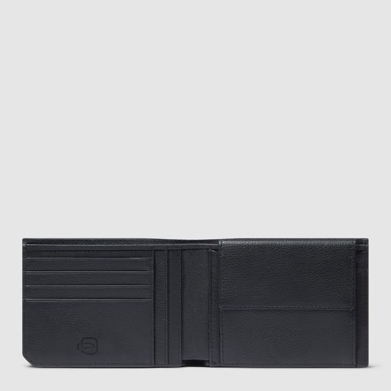 Men's Leather Wallet, 4 Card Slots - Black - photo 4