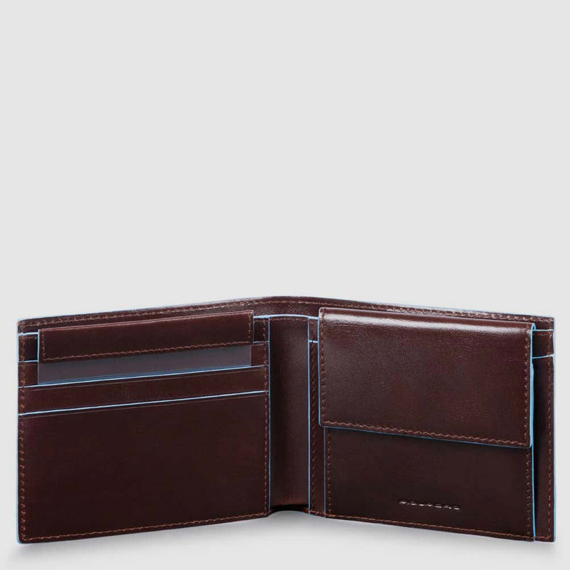 Men's RFID Leather Wallet, 2 Card Slots - Mahogany