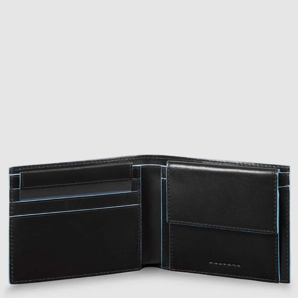 Men's RFID Leather Wallet, 2 Card Slots - Black