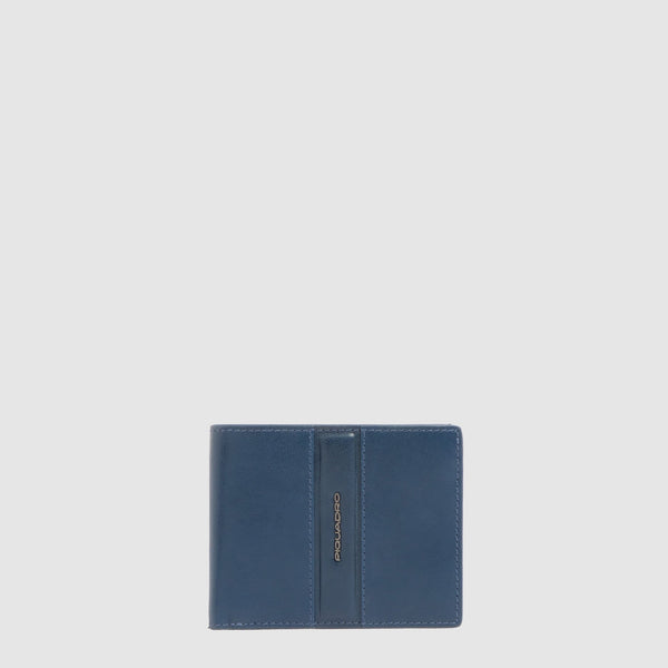 Men's Leather Wallet, 2 Card Slots, Coin Pocket & RFID - Blue